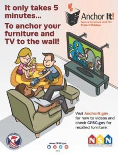 Anchor Your TV Before the Big Game Graphic Safety Information